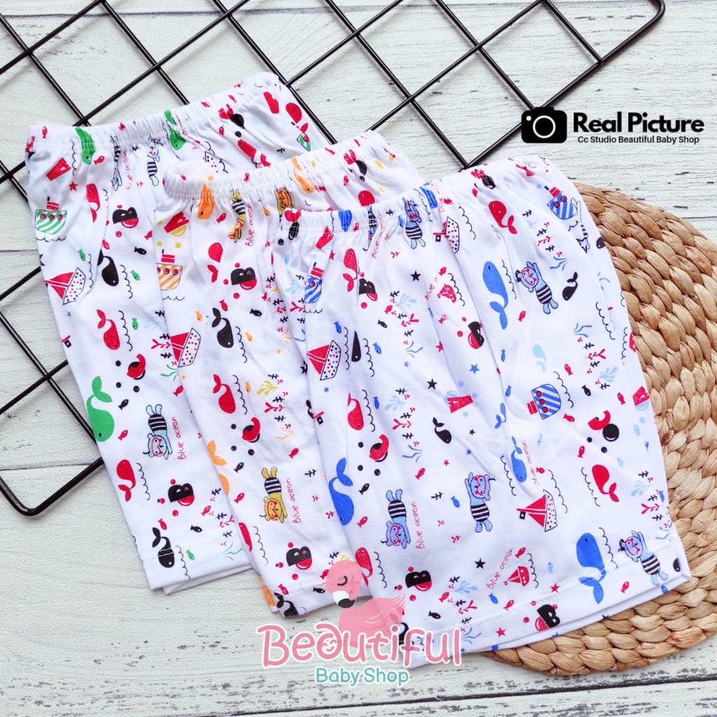 12pcs Celana Pendek Bayi &amp; Anak 1-3th / Celana Harian Bayi / Celana Pendek Lusinan