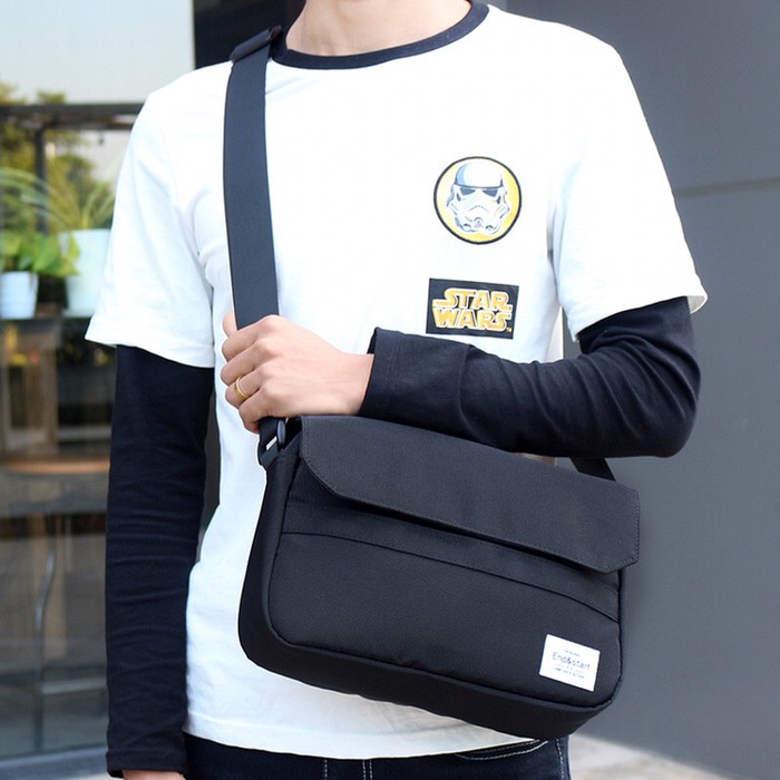 Tas Selempang Canvas Pria Tas Slempang New Men’s Slingbag E&amp;S 5062