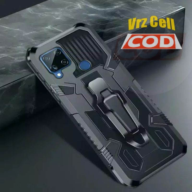 realme C11 Realmi C12 Rilmi C15 Rilme Relmi Relme C 11 12 15 2021 Hard Case Belt Clip Robot Transfor