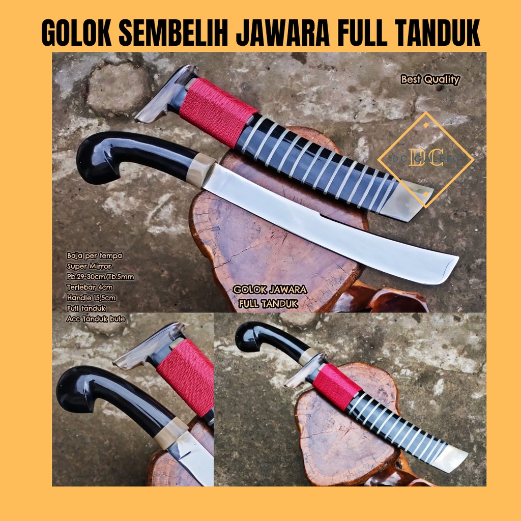 PISAU SEMBELIH GOLSEM JAWARA FULL TANDUK BULE SUPER TAJAM