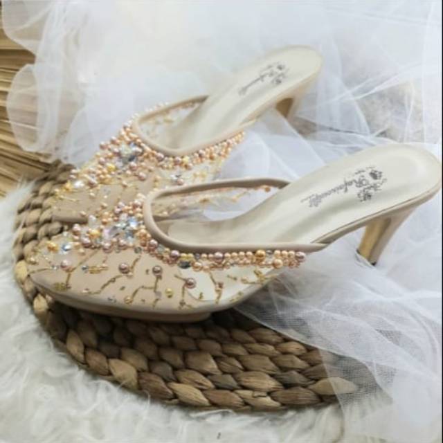 Sepatu wedding wanita cantik sepatu asifa wedding  9cm