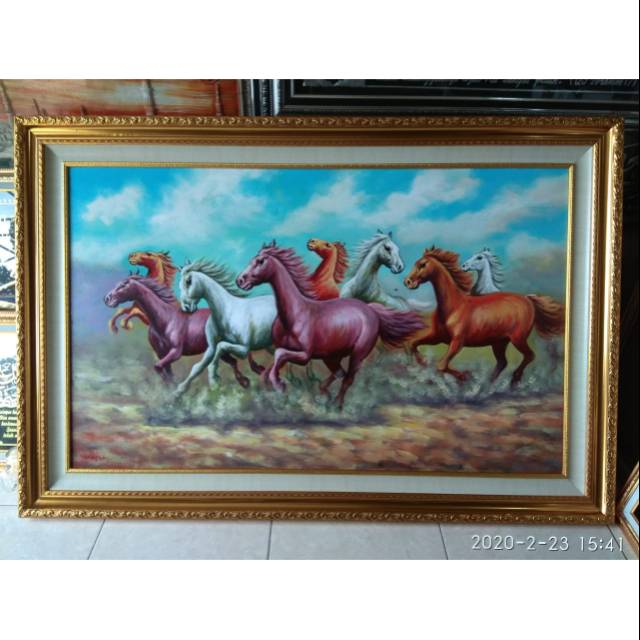 Lukisan dinding kuda berlari