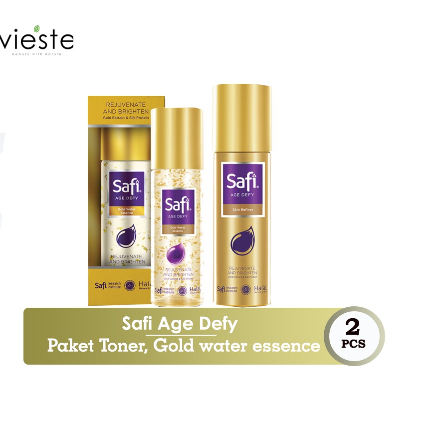 Safi Age Defy Paket Toner, gold water essence