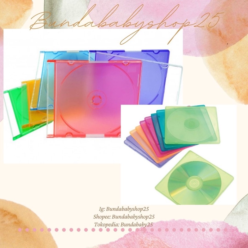 [Makassar] Case Casing CD single / Kotak VCD slim Mika / Tempat DVD #Bundababyshop25