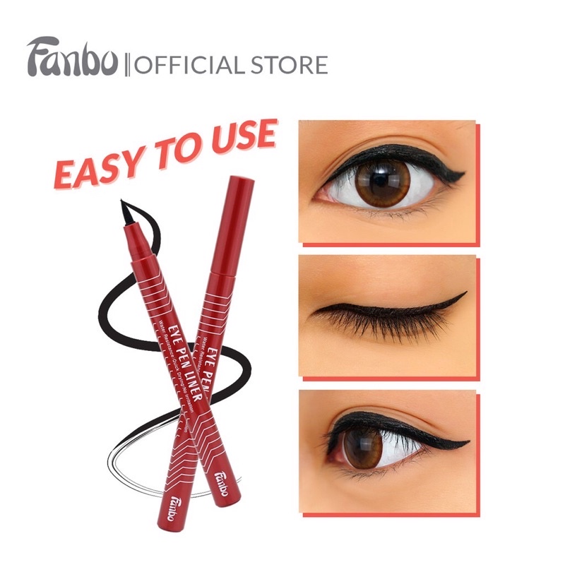 Fanbo Fantastic Eye Pen Liner - Fanbo Eyeliner Pen Liquid Tahan 8jam Hitam