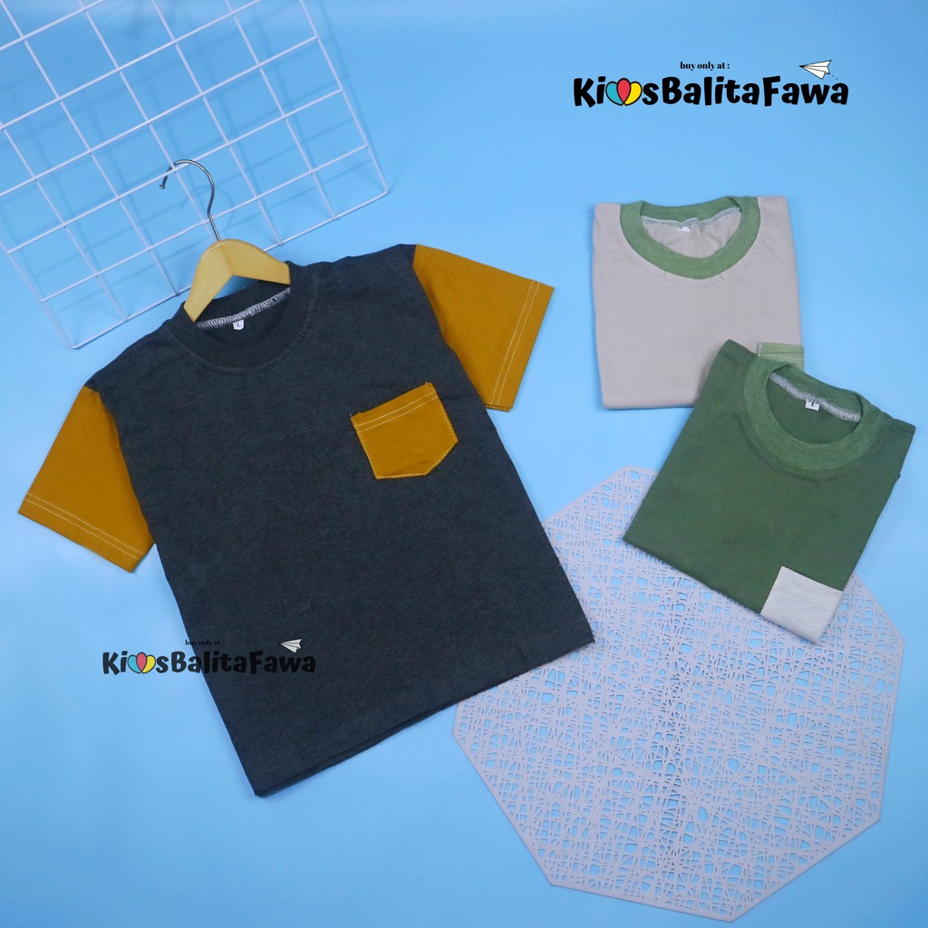 Kaos John Ethes uk 3-4 Tahun / Baju Polos Anak Laki-Laki Atasan Balita Oblong Reglan Lengan Pendek