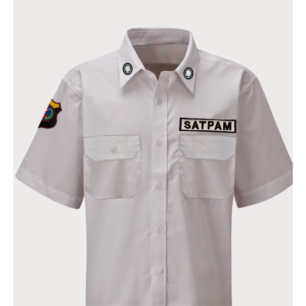  Baju  PDH security Pdh Putih  setelan baju  celana 