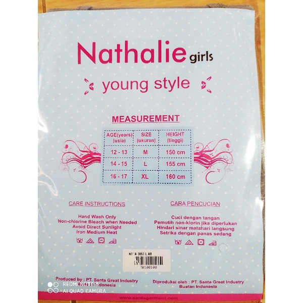 Singlet Tank top anak perempuan Nathalie NTKA 3057