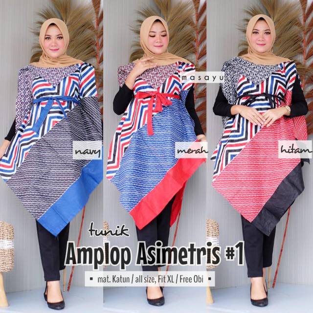 Tunik amplop asimetris#1