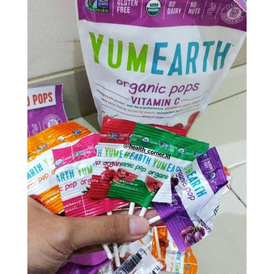 Yumearth organic pops vitamin C Mix Rasa - Yum Earth 1 pcs