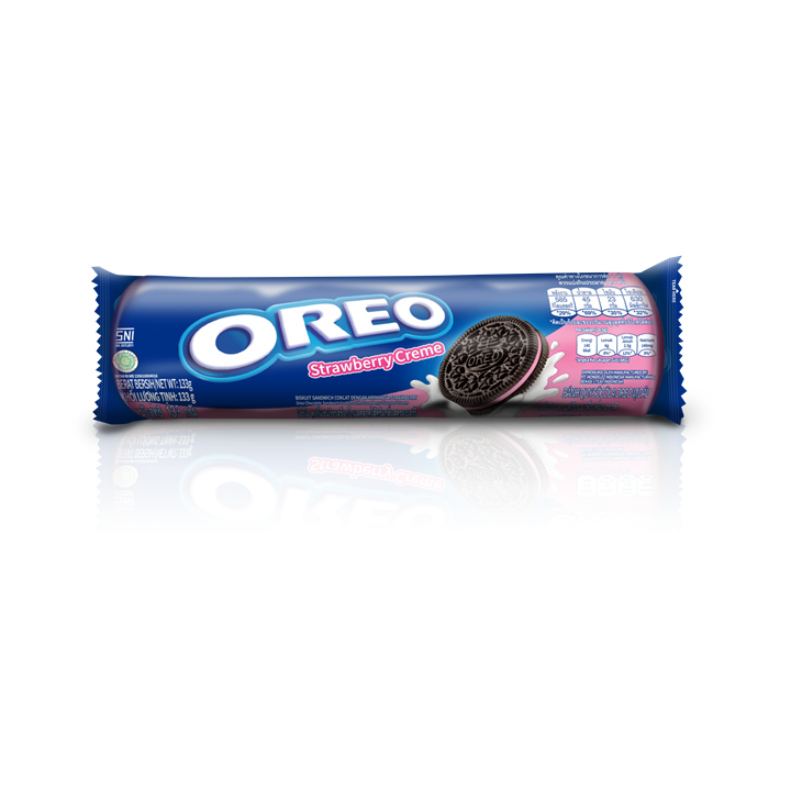 

Oreo Biskuit Strawberry Cream Regular 119,6g Untuk Snack Anak dan Dewasa