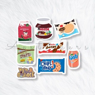 STICKER FOOD AESTHETIC 1 PACK STIKER MAKANAN LUCU UNTUK CASE HP LAPTOP