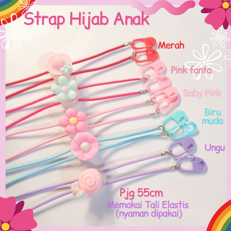 Strap Masker Hijab Anak Strap Masker 2in1 Anak