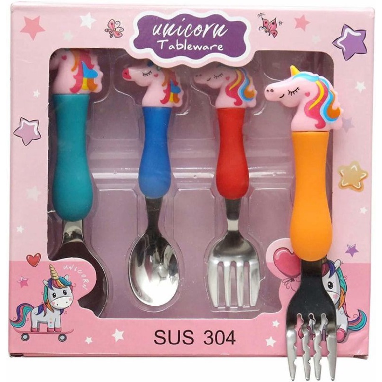 Set sendok anak  (1set 4pc)/set sendok unicorn