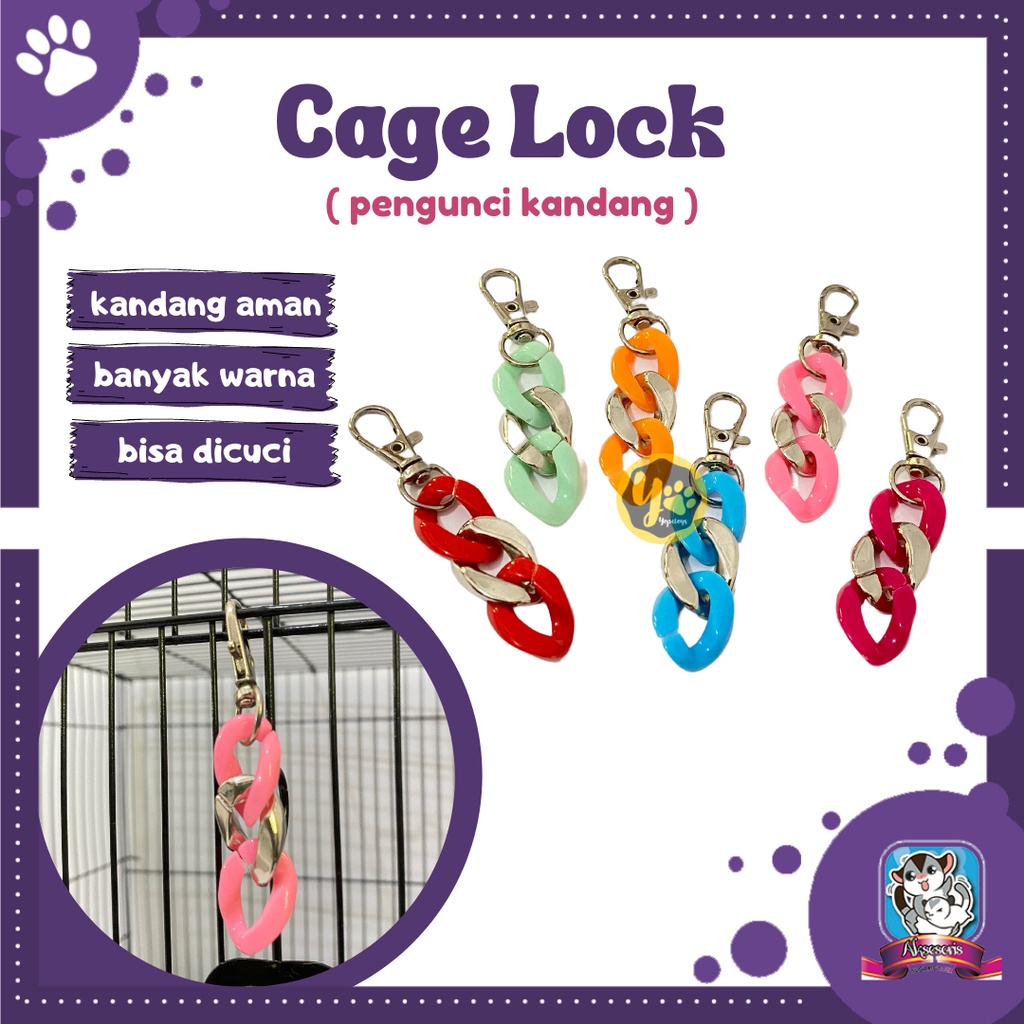 Cage Lock / Kunci Kandang Hewan Peliharaan Perlengkapan Kandang Aksesoris Sugar Glider