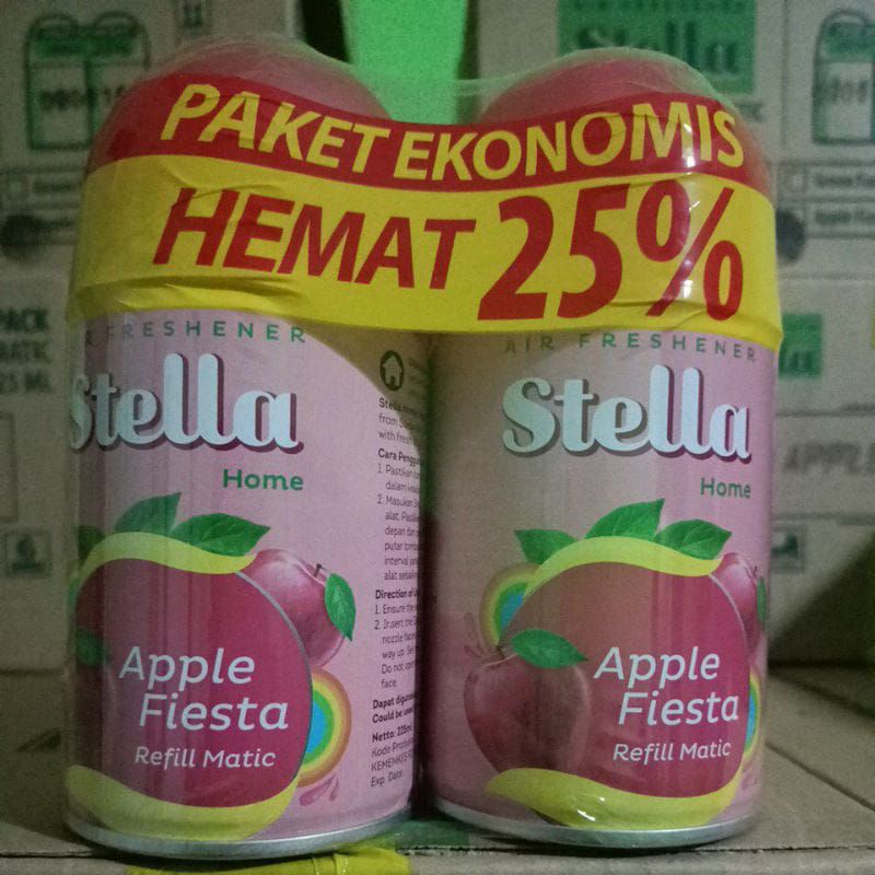 stella matic reffil paket ekonomis (2 x 225 ml)pengharum ruangan