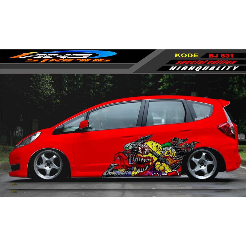 DECAL STICKER MOBIL JAZZ BRIO AVANZA SIGRA YARIS / STIKER VARIASI MOBIL / MODIF STICKER MOBIL 631