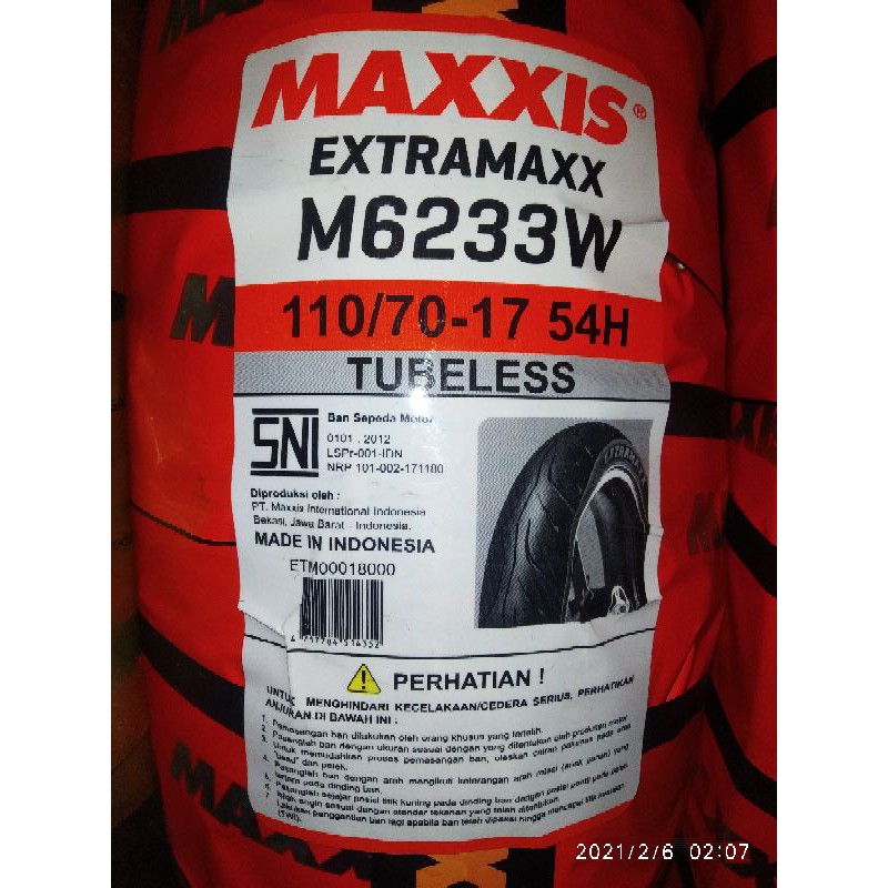 BAN MAXXIS EXTRAMAXX 110 70 17 M6233W