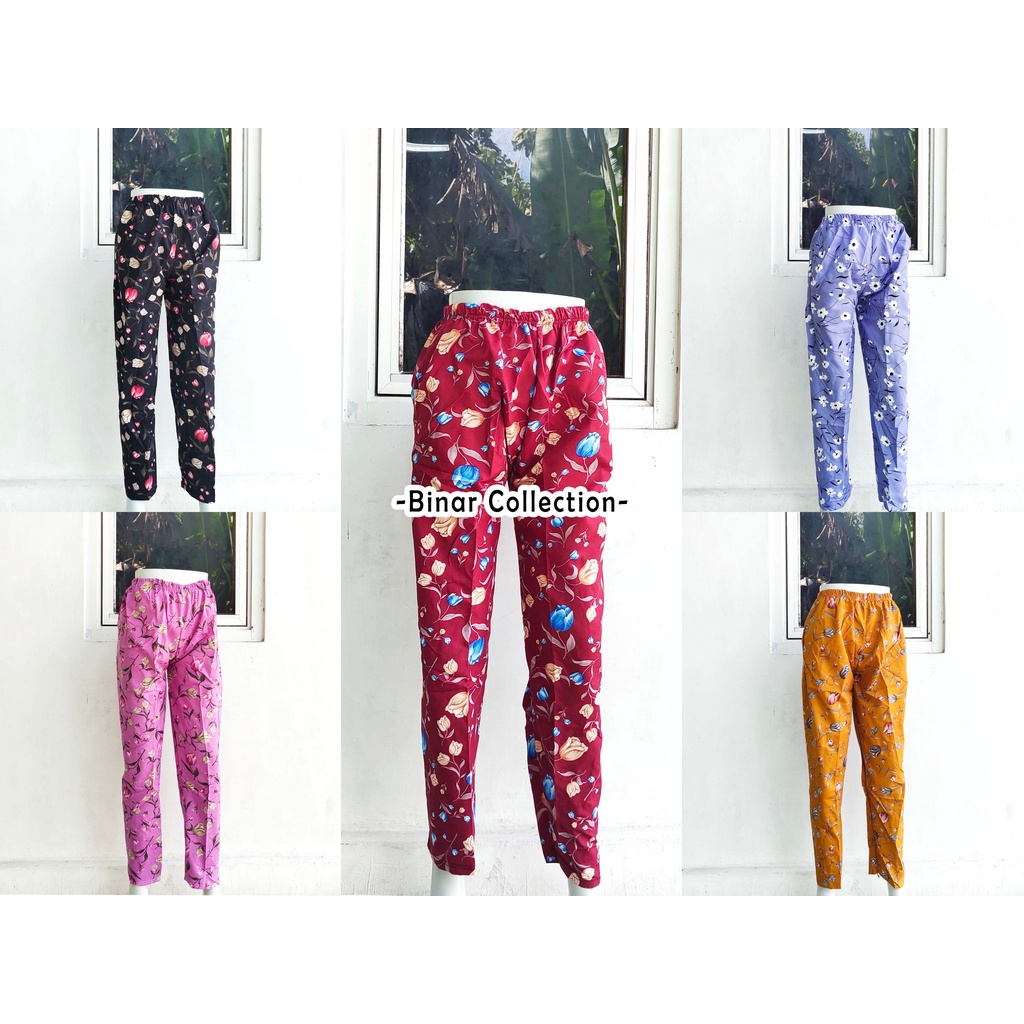 ZLK 13- Celana santai kolor harian leging strit panjang halus wanita XL / legging panjang wanita