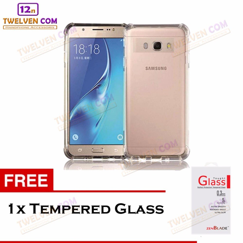 Anti Shock Anti Crack Softcase Casing for Samsung J5 + Free Tempered Glass