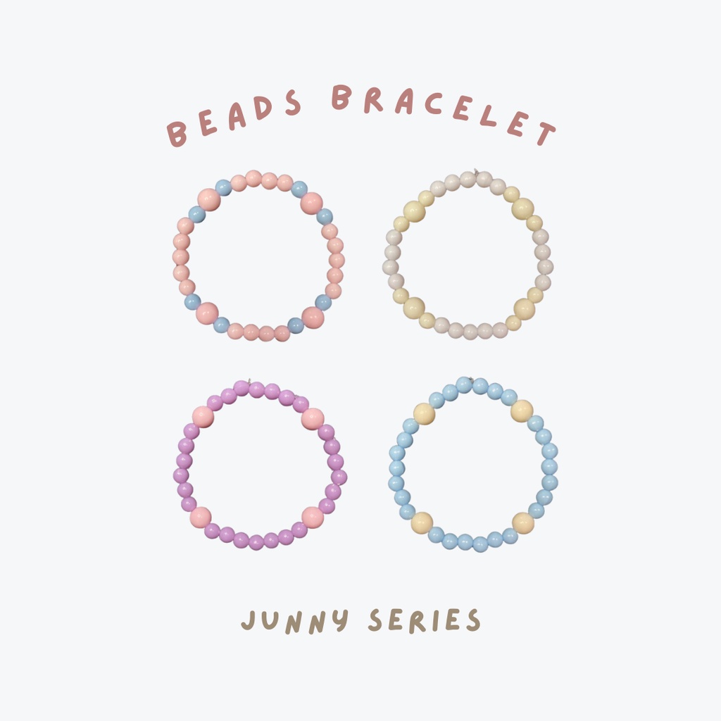 gelang manik manik | beads bracelet | gelang korea | gelang murah | junny series