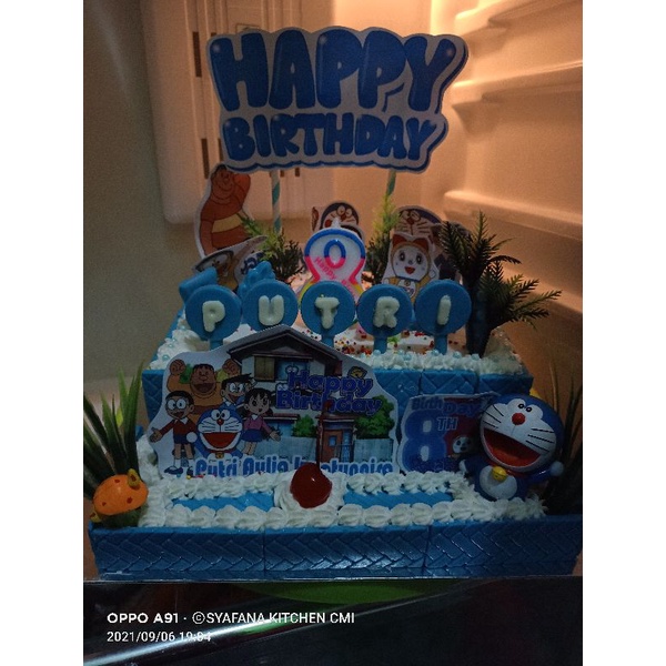 

Kue Ulang Tahun Karaketer Tema DORAEMON Size 20