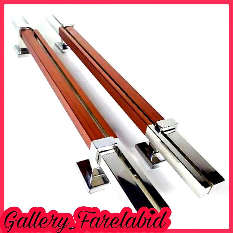 PANJANG 1 METER  Handle Pintu Rumah Stainless Steel Crom Grafir 100 Cm Gagang Pintu Rumah Modern Pegangan Pintu Kupu Tarung Tarikan Pintu Rumah Minimalis