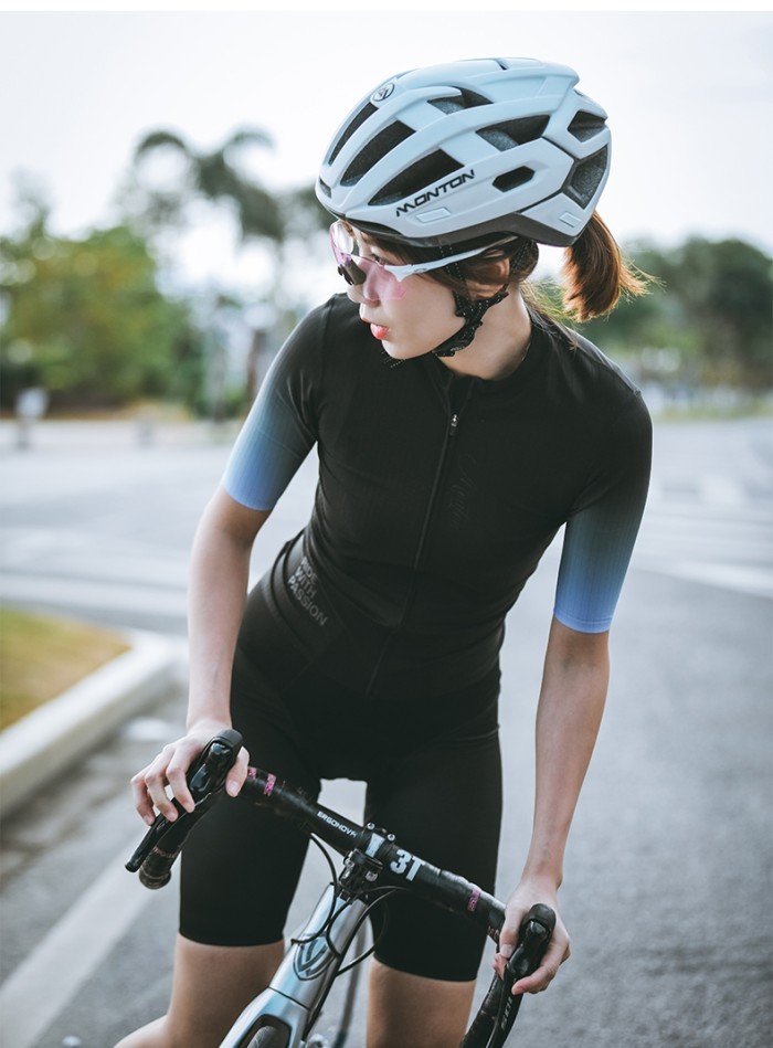 Jersey Monton SHORT Women UNTAN Black PRO JR moontoon sepeda hitam