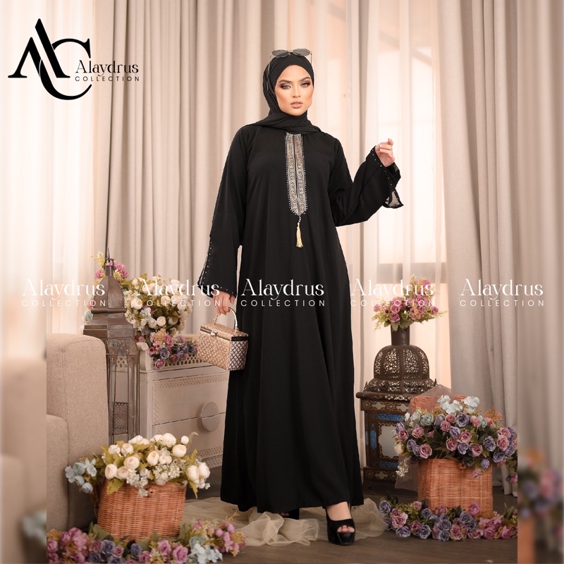 New Abaya Gamis Maxi Dress Arab Saudi Bordir Zephy Turki Umroh Dubai Turkey India Wanita Hitamjo Haidy