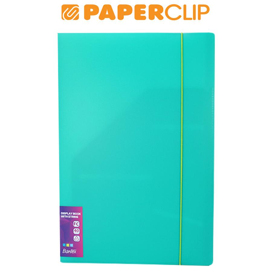 

DISPLAY BOOK / CLEAR HOLDER BANTEX 3125 FOLIO 40 POCKET 22 TURQUOISE