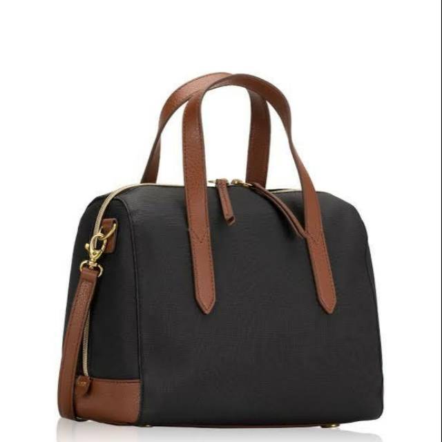 fossil sydney satchel black multi