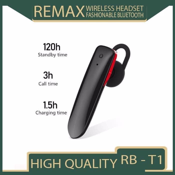 REMAX RB-T1 V 5.0 HEADSET BLUETOOTH Earphone Handsfree Headphone T1