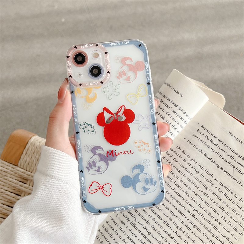 Angel Eyes Couple Mickey Minnie Soft Back Case Redmi 8 8A 9 9A 9C 9T 10 Prime Redmi Note 8 9 10 Pro Huawei Nova 7 9 P30 P40 P50 Mate 30 40 Pro Casing Cover Lucu