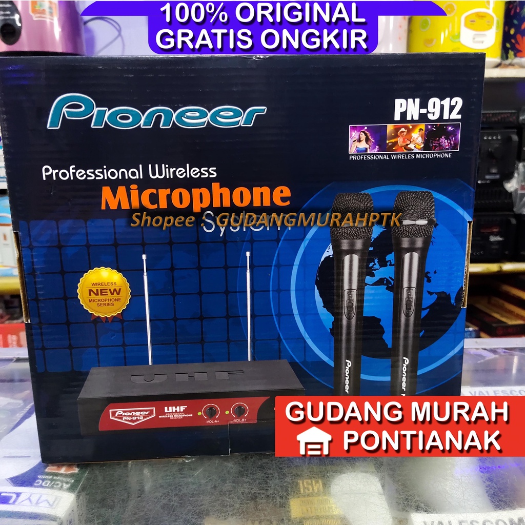 Mic Kenwood Pioneer PN 912 2 mic wireless tanpa kabel microphone tanpa kabel mikropon