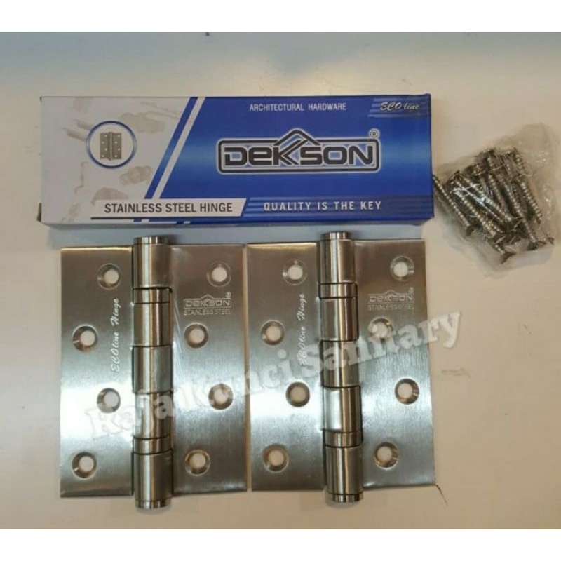 Engsel Dekson 4&quot;X3&quot;x3mmx2BB Stainless Ecoline/ Engsel Pintu 4&quot;inch Dekson/ORIGINAL DEKSON