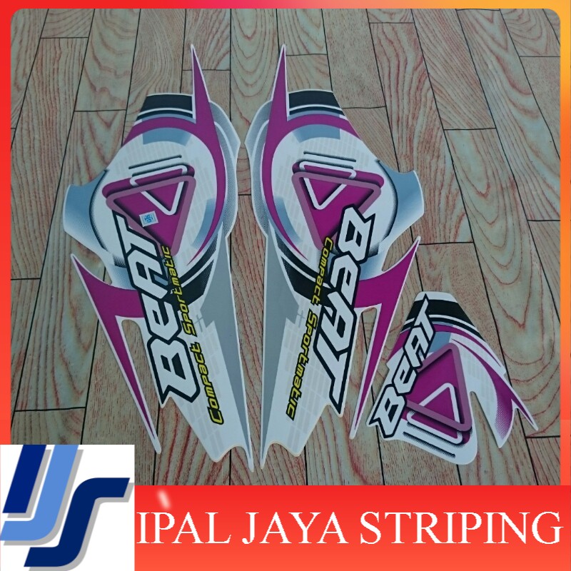 stiker striping motor honda beat karbu 2009 putih