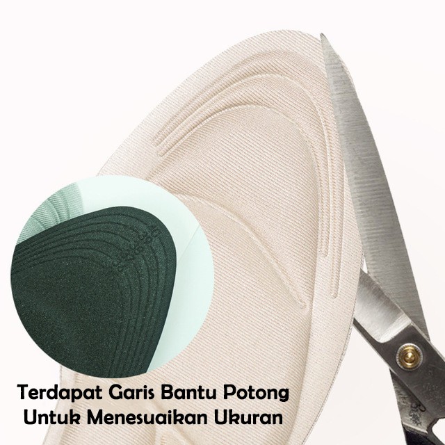 Insole Sepatu Wanita Empuk High Heels Anti Lecet 4D Alas Kaki Sepatu Bantalan Sepatu 1 Pasang