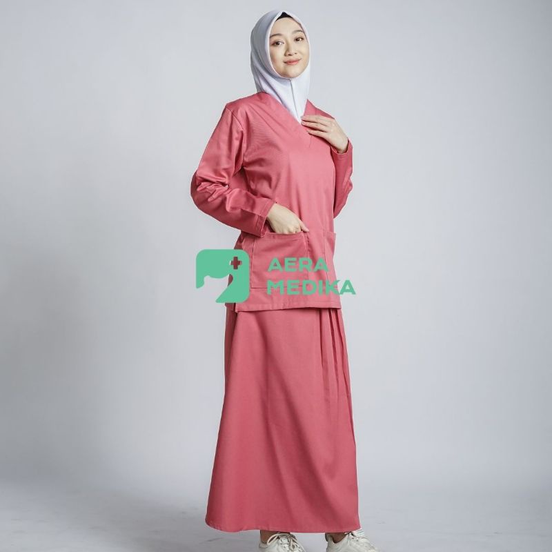 Set ROK - Baju Jaga / OK perawat / Dokter / Scrub Medis / Seragam OKA - AERA MEDIKA