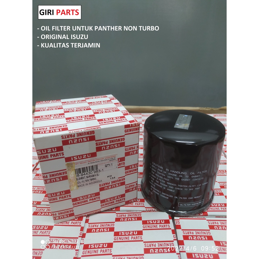 Filter Oli (Oil Filter) Isuzu Panther TBR54