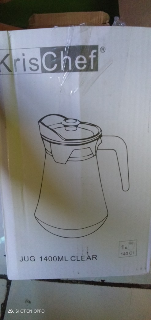 Teko Kaca Air Minum 1.4 Liter Krischef