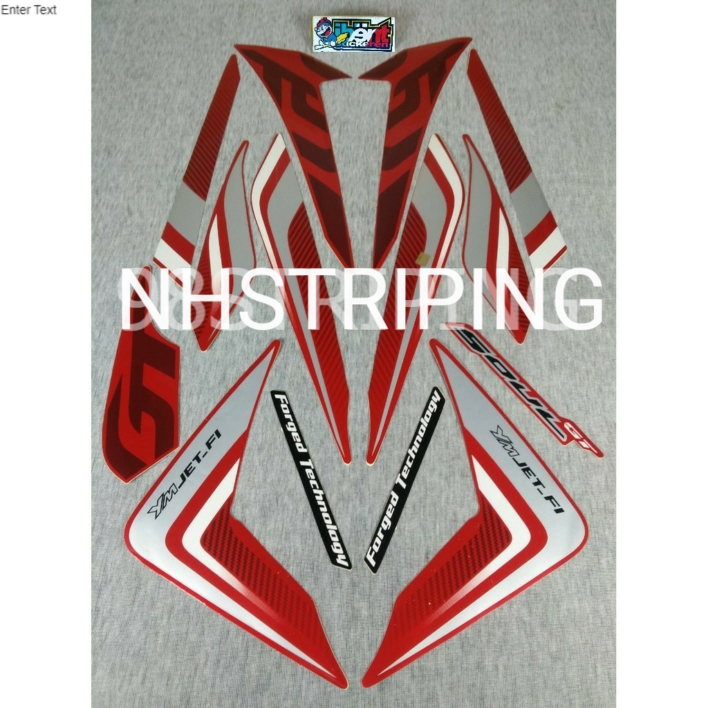 STRIPING MIO SOUL GT MERAH POLET 2014 STIKER  YAMAHA