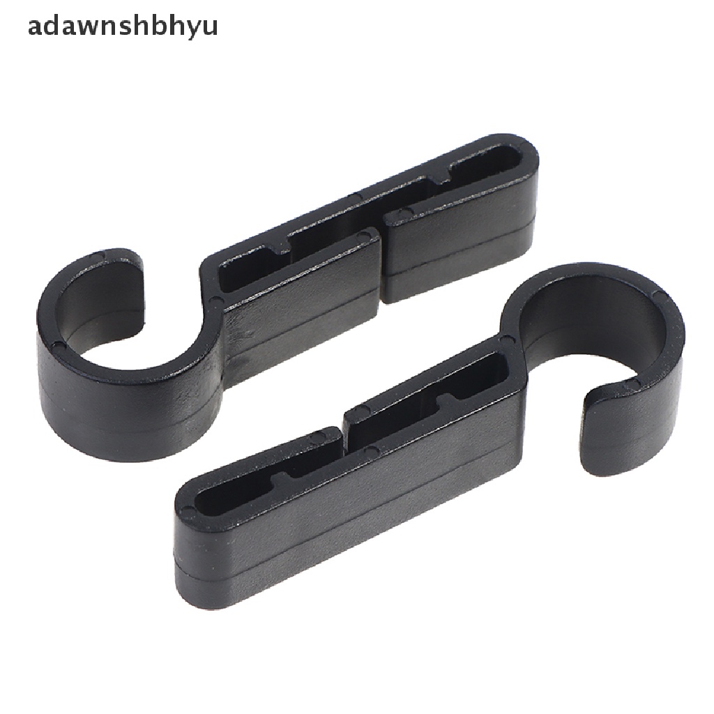 Adawnshbhyu 10Pcs / Set Klip Penjepit Helm Bahan Plastik Warna Hitam