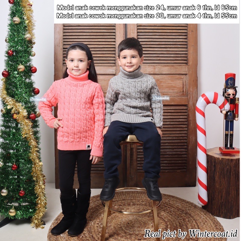 Sweater rajut anak pullover baju winter musim dingin hangat import kids knitted sweaters Joy