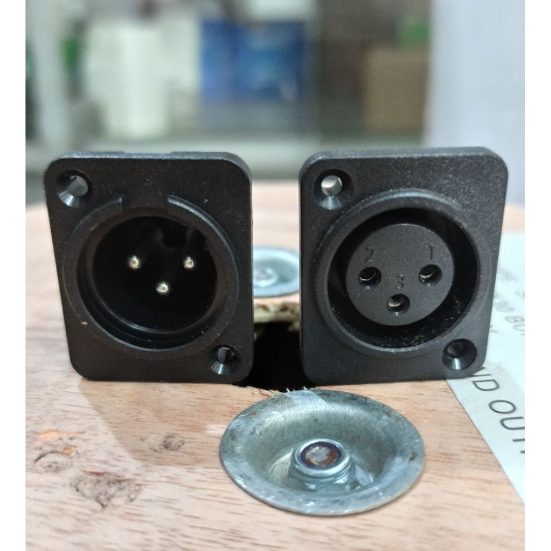 soket body canon xlr female dan male kaki tekuk