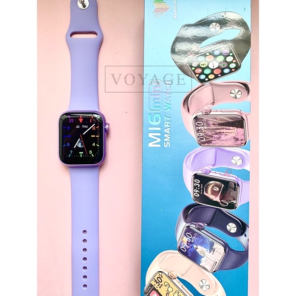 New CUSTOM WALLPAPER Smartwatch 38mm 40mm Jam tangan Wearfit Pro FULL LAYAR HD lilac Iwo mini M16