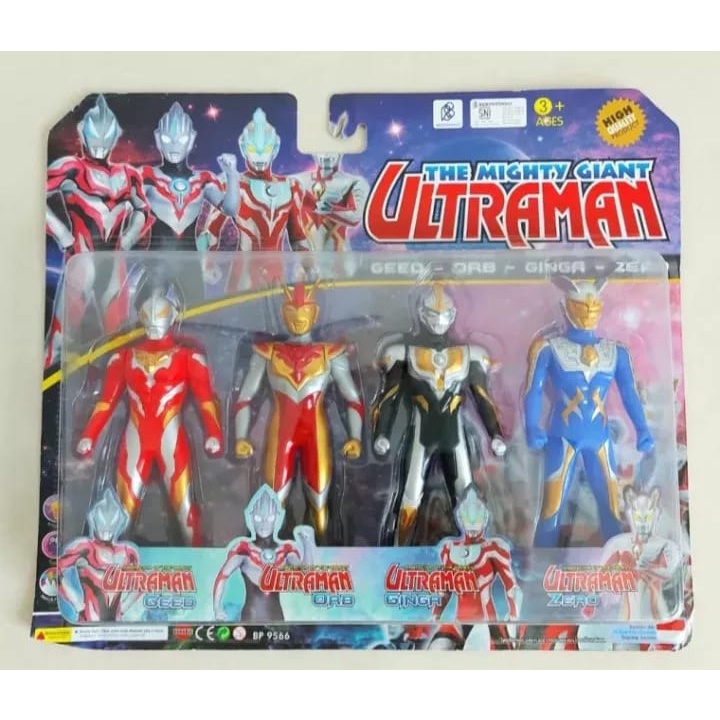 ROBOT ULTRAMAN ISI 4 NYALA DI DADA / ORB / DYNA / GINGA / ZERO / COSMOS / MEBIUS / MAINAN ACTION FIG