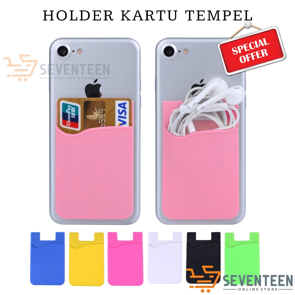 SEVENTEEN DOMPET HP TEMPEL POCKET HANDPHONE TEMPAT KARTU TEMPAT KARTU TEMPEL HP DOMPET KARTU HP STICKY CARD HOLDER