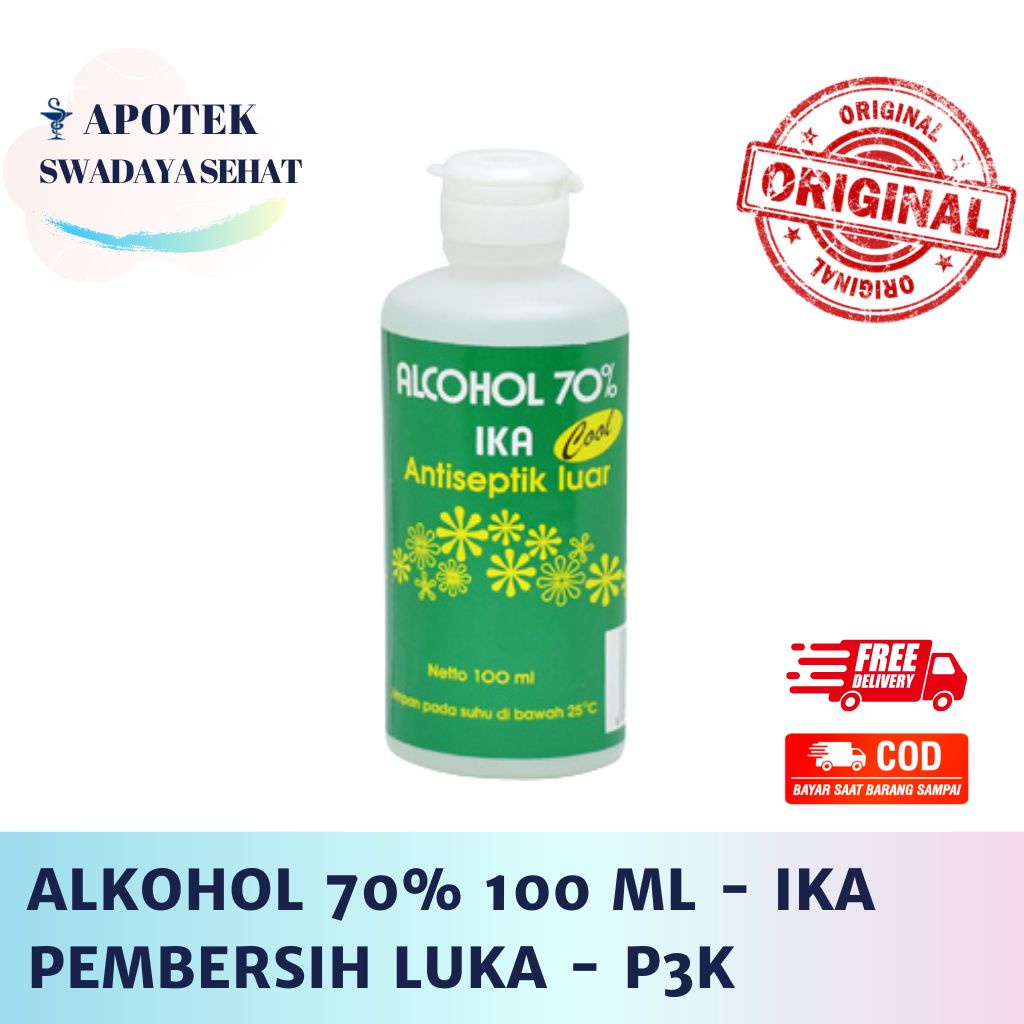 ALKOHOL 70% NOVAPHARIN 100ML IKA - Antiseptik Luka Pembersih Luka P3K Desinfektan