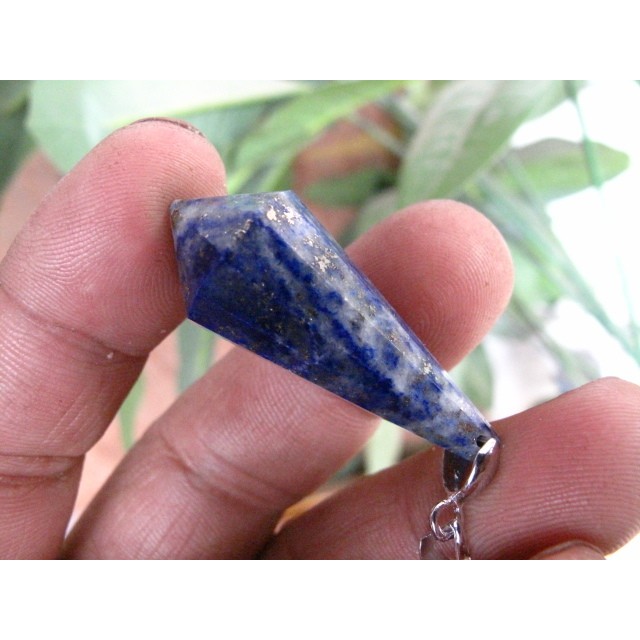 [LL001] 12-Sided Natural Lapis Lazuli Pendant 4pc/25gr