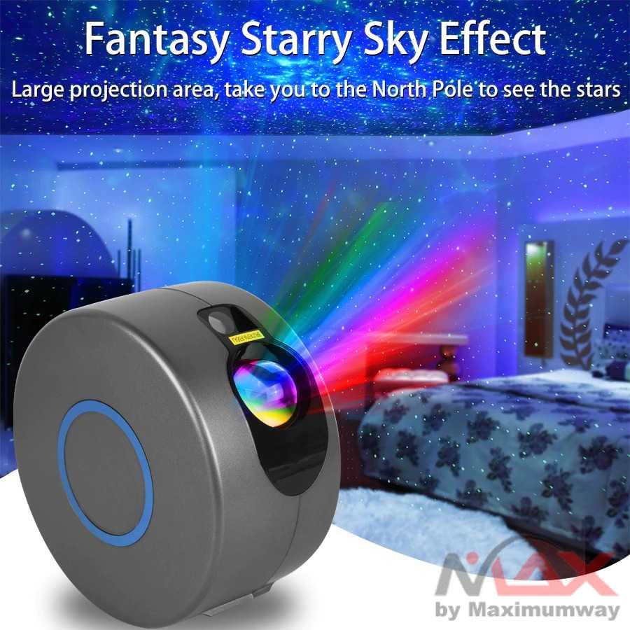 Proyektor Langit bintang galaxy malam VooVoo Lampu Proyektor Tidur Cahaya Bintang Galaxy Light - GX-333 Laser Galaxy Starry Sky Projector Rotating Water Waving Night Light Led Colorful Nebula Cloud Lamp Atmospher Bedroom Beside Lamp